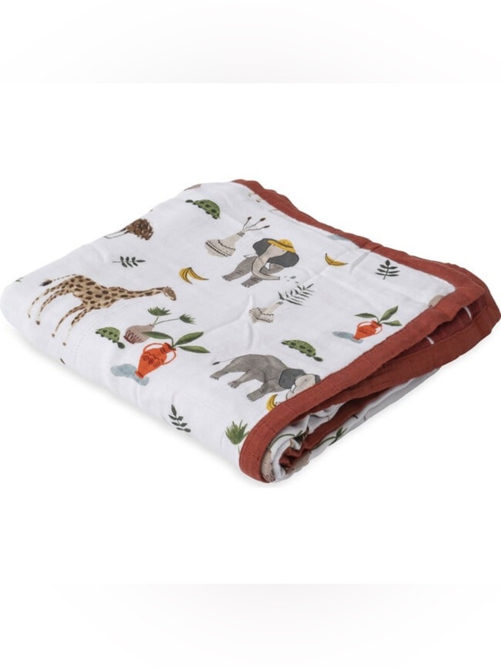 Little Unicorn Deluxe Muslin Baby Blanket - Safari Social Print
